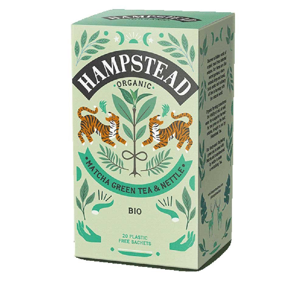 Organic Matcha Green Tea & Nettle Bags Hampstead 20bgs
