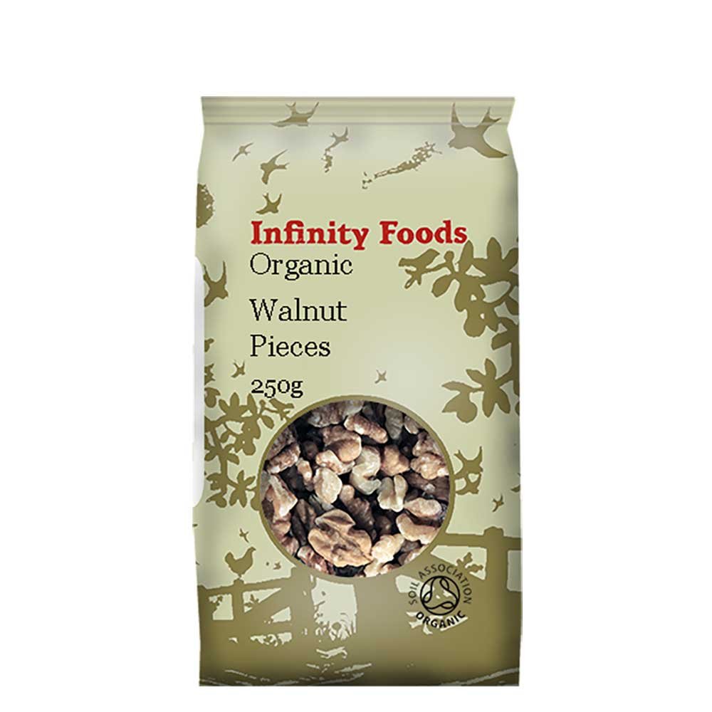 Organic Walnut Light Pieces Infinity Foods 250g Organic Walnut Light Pieces Infinity Foods 250g