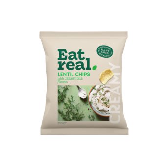 Creamy Dill Lentil Chips - large Eat Real 10x95g Creamy Dill Lentil Chips - large Eat Real 10x95g