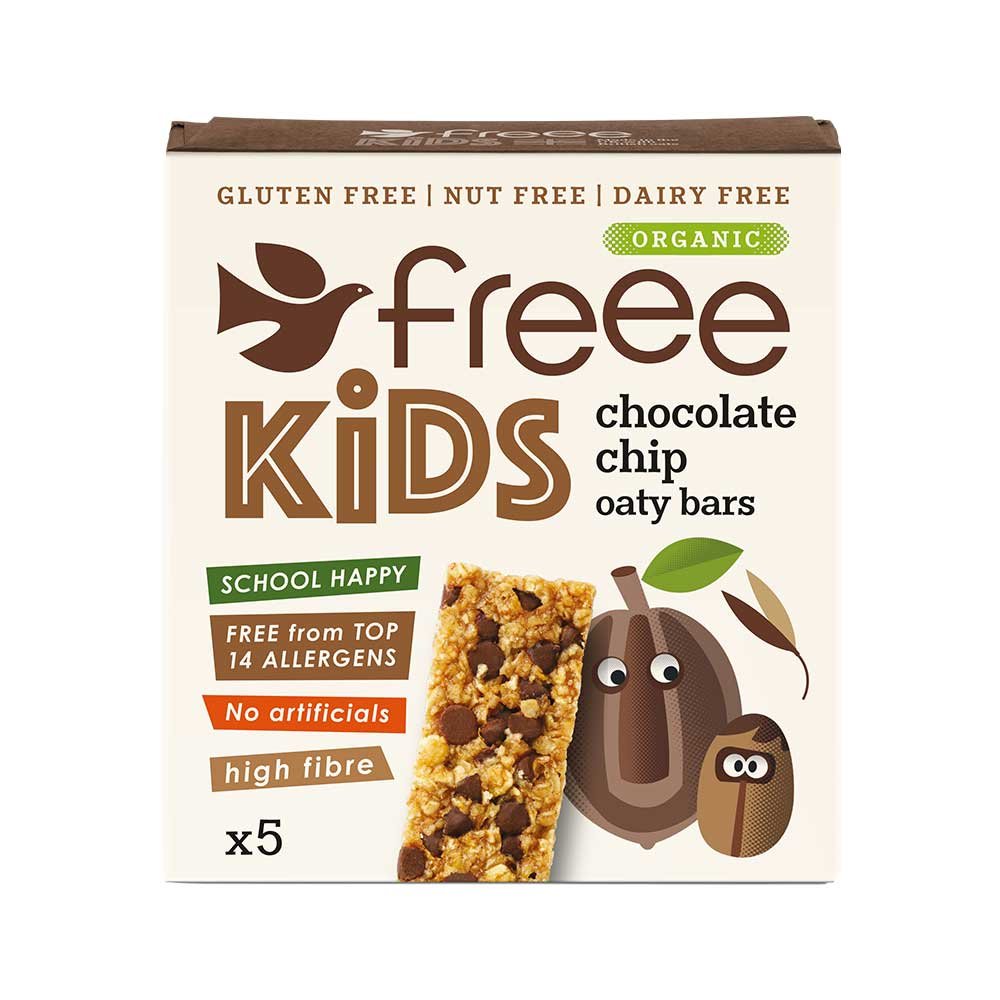 Organic Kids Chocolate Chip Oaty Bars Freee from Doves Farm 7x5x25g