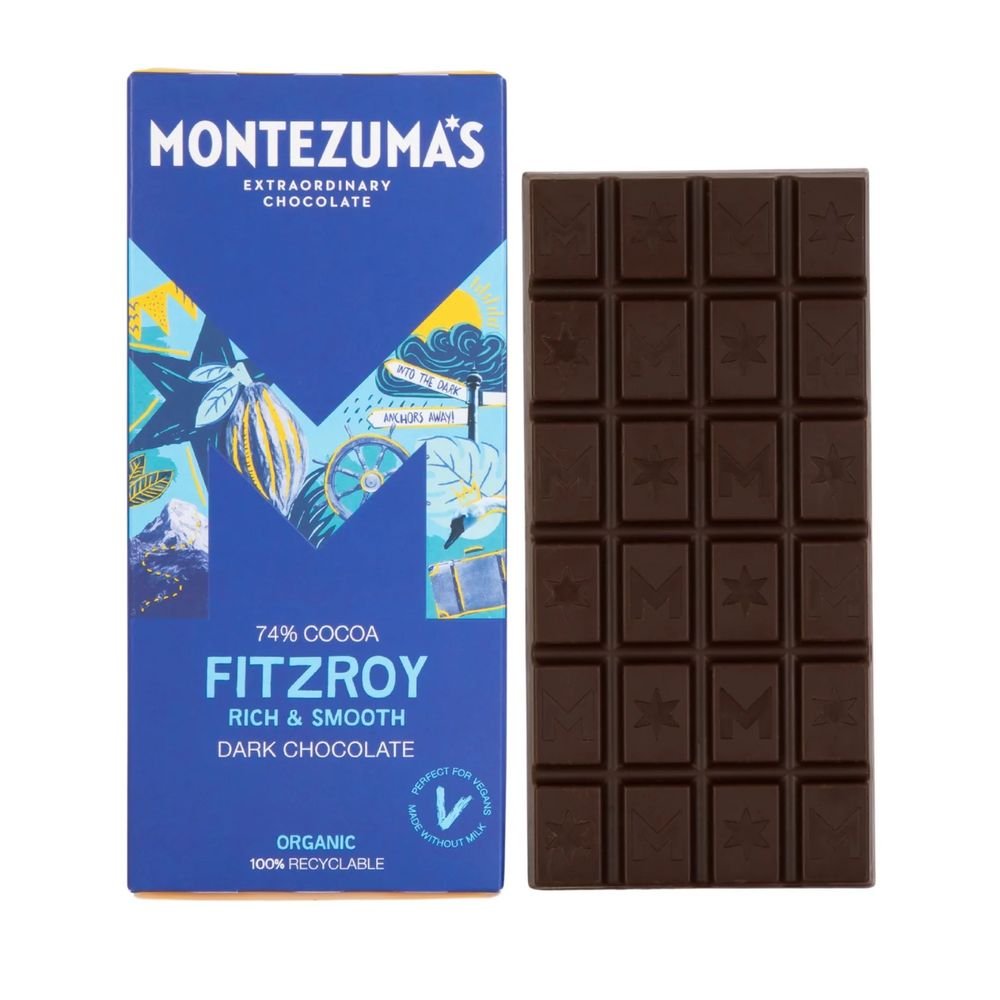 Organic FitzRoy - Very Dark Chocolate Montezuma 12x90g