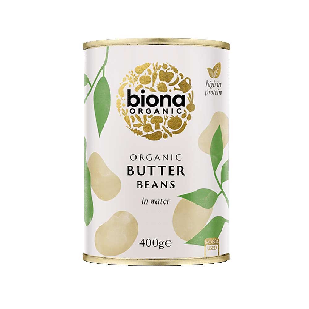 Organic Butter Beans in tins Biona 400g Organic Butter Beans in tins Biona 400g
