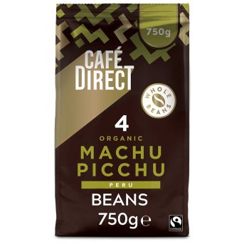 Organic Whole Coffee Beans - Machu Picchu - 4 CaféDirect 750