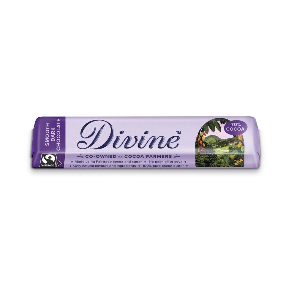 Dark Chocolate - chunky Divine 30x35g Dark Chocolate - chunky Divine 30x35g