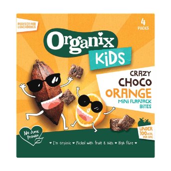 Organic Kids Crazy Choco Orange Mini Flapjack Bites Organix 