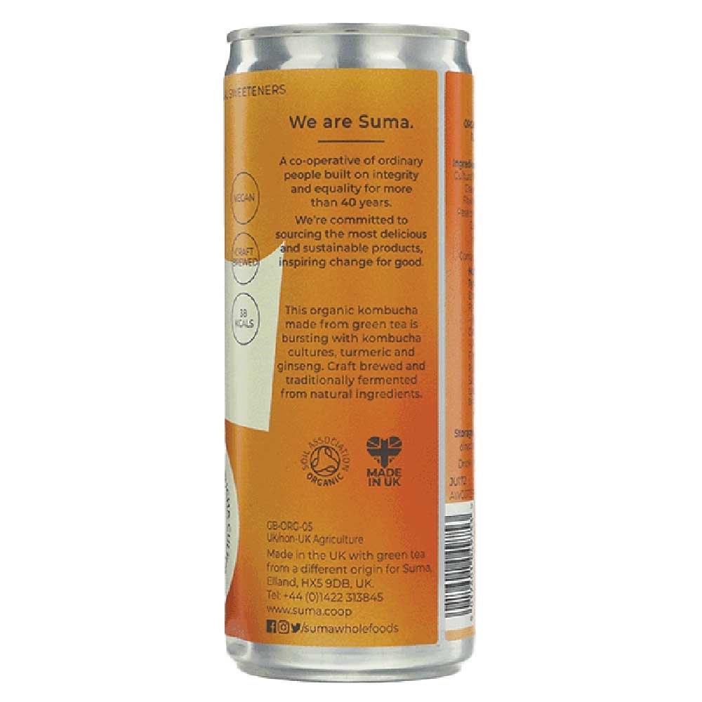 Organic Peach & Turmeric Kombucha Suma 250ml Organic Peach & Turmeric Kombucha Suma 250ml