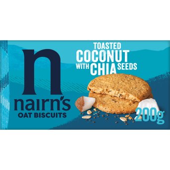 Coconut & Chia Oat Biscuits Nairn's 200g Coconut & Chia Oat Biscuits Nairn's 200g