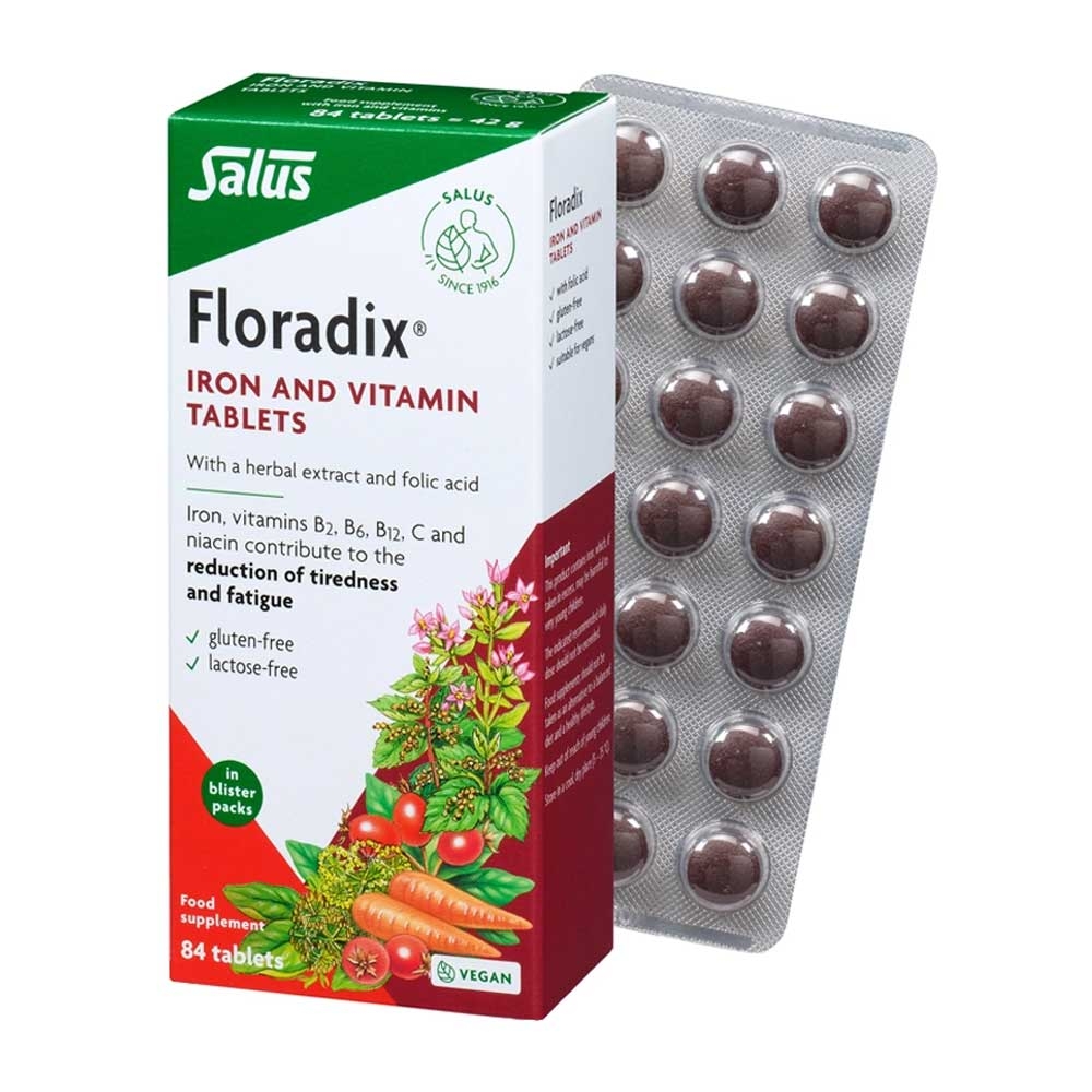 Iron and Vitamins - 84 tablets Floradix 1x64g