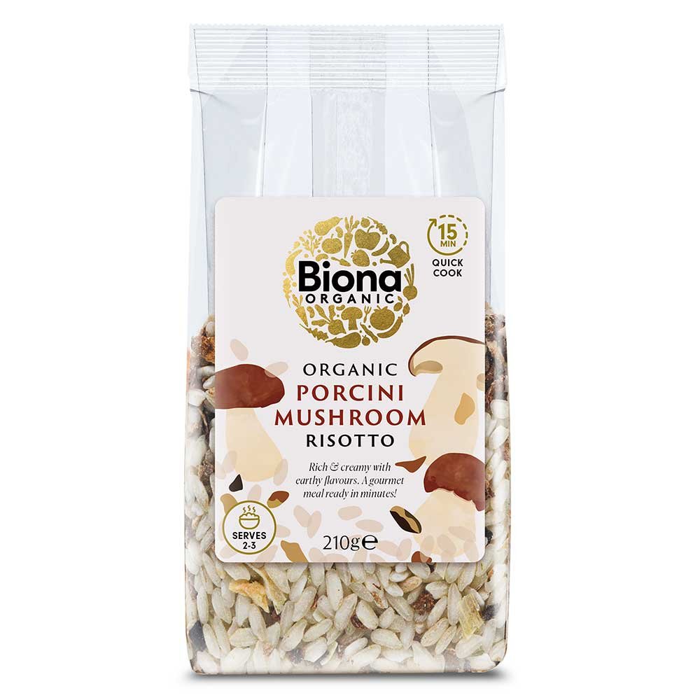 Organic Porcini Mushroom Risotto Mix Biona 210g Organic Porcini Mushroom Risotto Mix Biona 210g