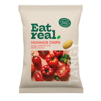 Tomato & Basil Hummus Chips - large Eat Real 10x110g