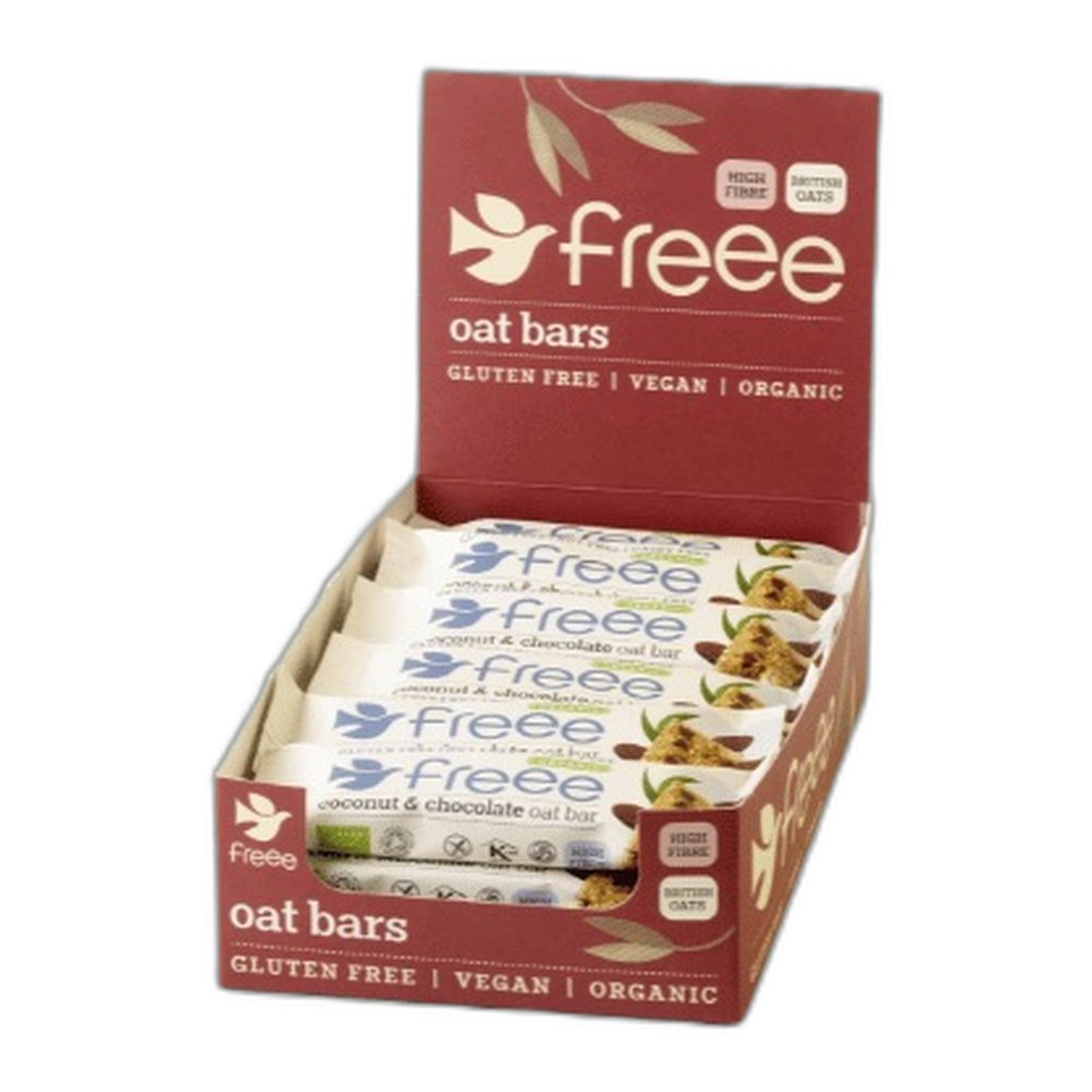 Organic Coconut & Chocolate Oat Bars Freee from Doves Farm 18x35g Organic Coconut & Chocolate Oat Bars Freee from Doves Farm 18x35g