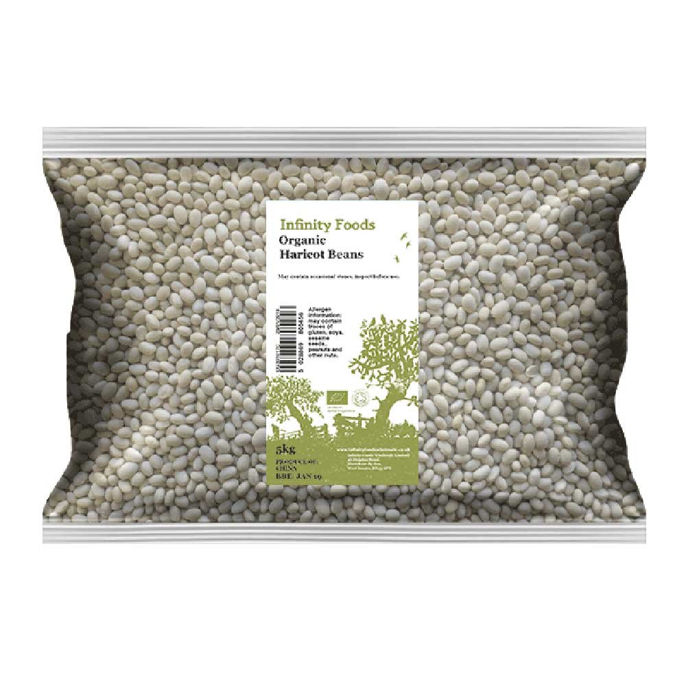 Organic Haricot Beans Infinity Foods 5kg Organic Haricot Beans Infinity Foods 5kg