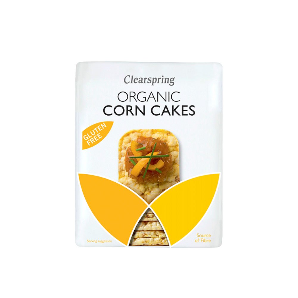 Organic Corn Cakes - salted Clearspring 130g Organic Corn Cakes - salted Clearspring 130g
