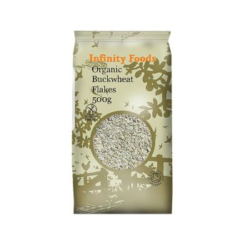 Organic Buckwheat Flakes - gluten-free Infinity Foods 500g