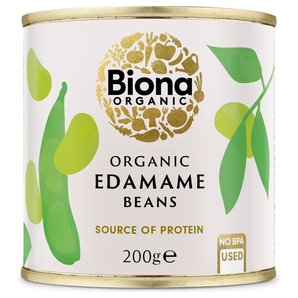Organic Edamame Beans tinned in Brine Biona 12x200g Organic Edamame Beans tinned in Brine Biona 12x200g
