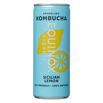 Organic Sicilian Lemon Kombucha - can Equinox 12x250ml