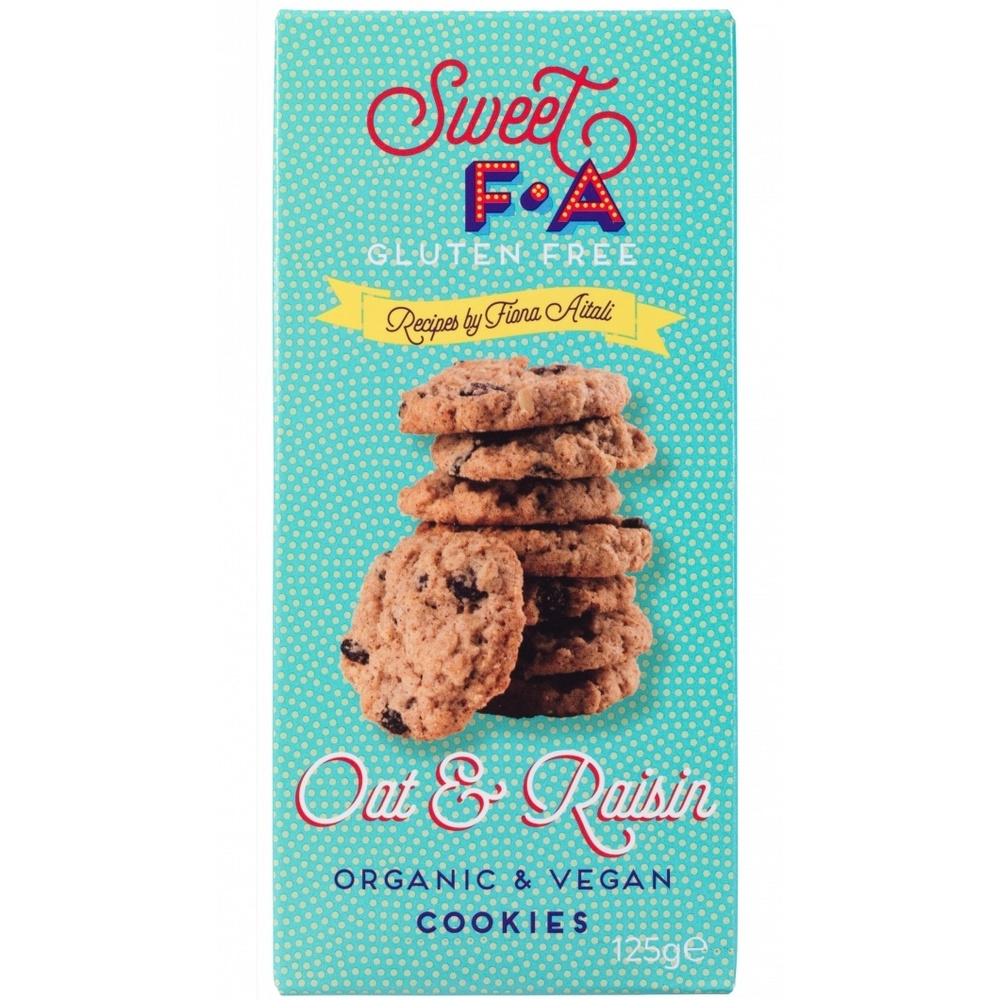 Organic Oat & Raisin Cookies Sweet FA 12x125g Organic Oat & Raisin Cookies Sweet FA 12x125g