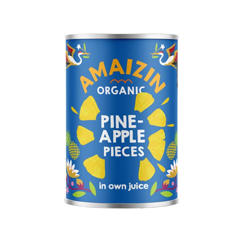 Organic Pineapple Pieces - in own juice Amaizin 12x400g