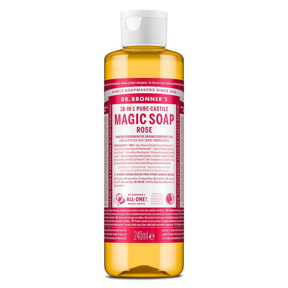 Organic Rose Liquid Soap (1/4 case) Dr. Bronner 6x240ml