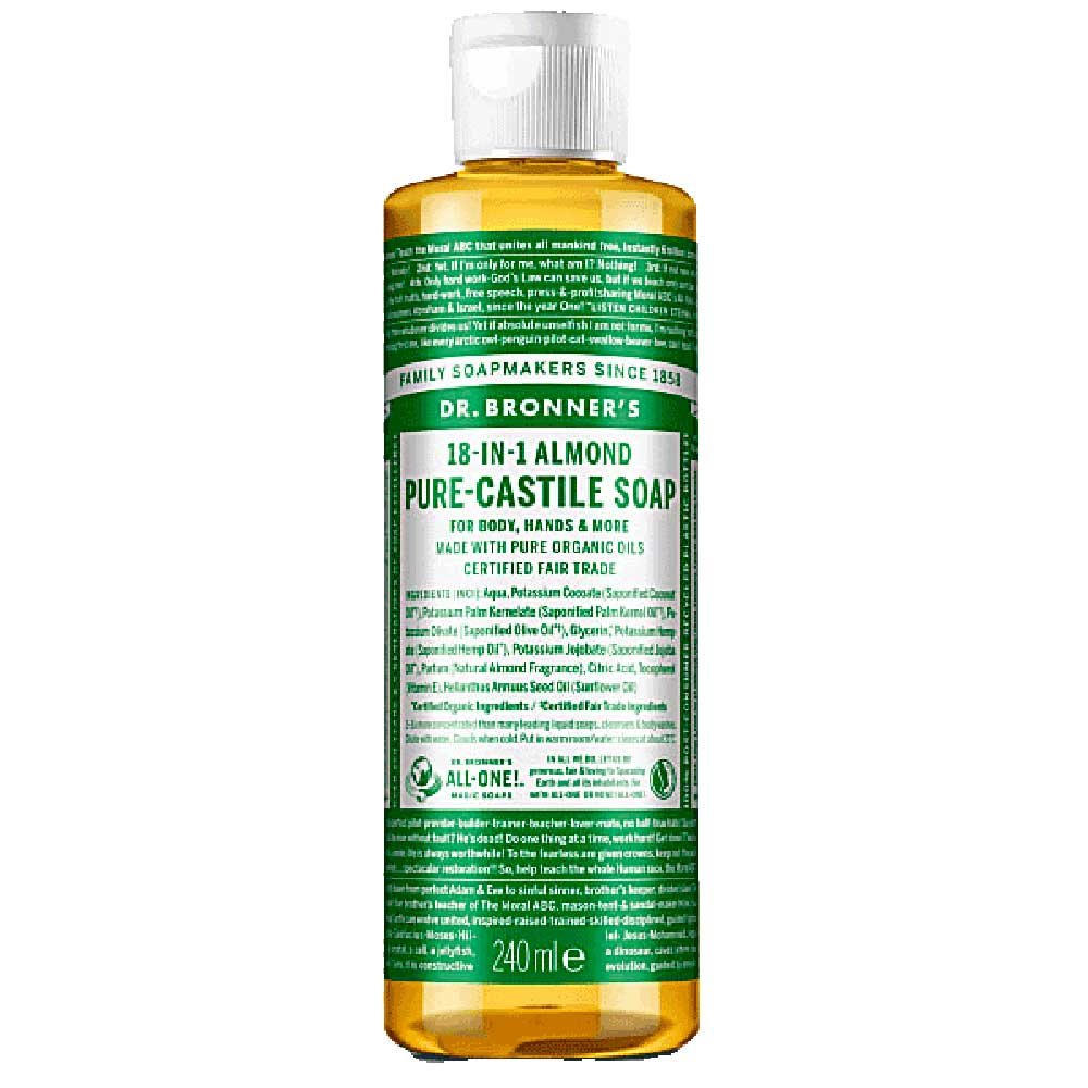 Organic Almond Liquid Soap (1/4 case) Dr. Bronner 240ml