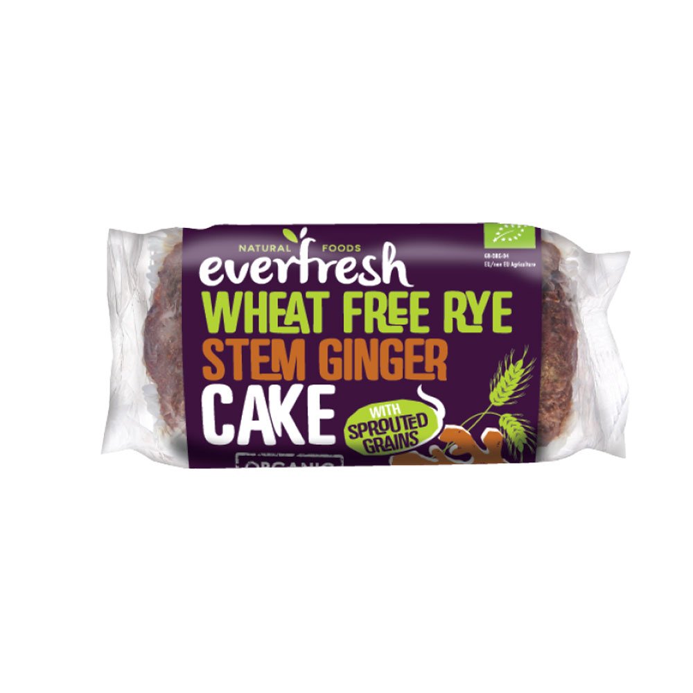 Organic Rye Stem Ginger Cake - Sprouted Everfresh 350g Organic Rye Stem Ginger Cake - Sprouted Everfresh 350g