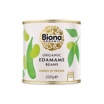 Organic Edamame Beans tinned in Brine Biona 200g