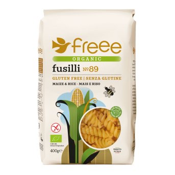 Organic Maize and Rice Fusilli Freee from Doves Farm 8x400g Organic Maize and Rice Fusilli Freee from Doves Farm 8x400g