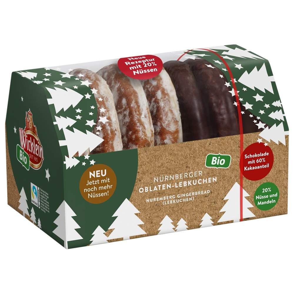 Organic Assorted Oblaten Lebkuchen Wicklein 18x200g
