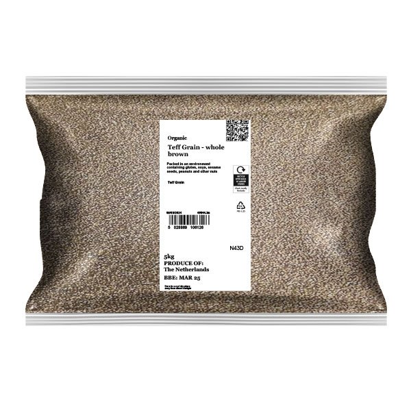Organic Teff Grain - whole brown Infinity Foods 5kg