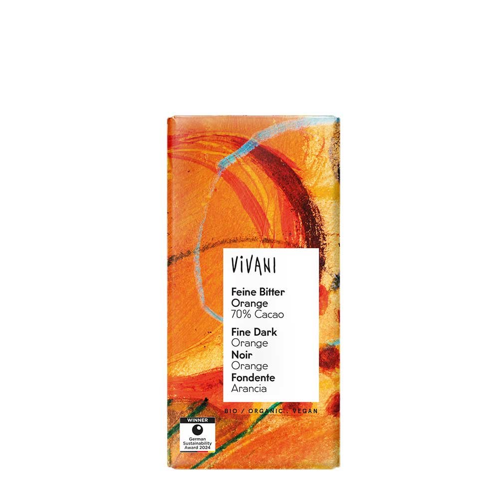 Organic Dark with Orange Chocolate Vivani 100g