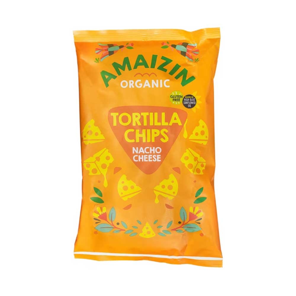 Organic Nacho Cheese Corn Chips Amaizin 10x150g Organic Nacho Cheese Corn Chips Amaizin 10x150g