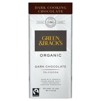 Organic Cooking Chocolate Bar - 70% Green & Black 15x150g Organic Cooking Chocolate Bar - 70% Green & Black 15x150g