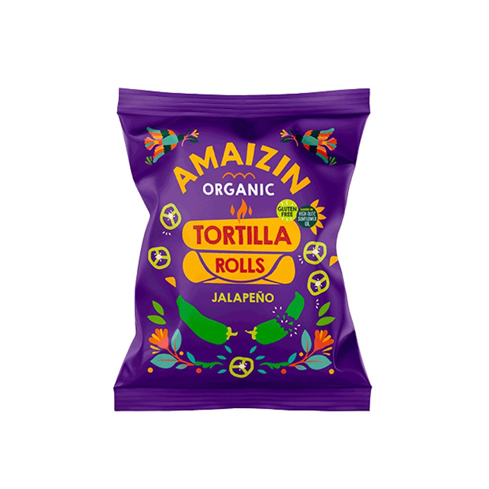 Organic Tortilla Rolls - Jalapeño Amaizin 100g
