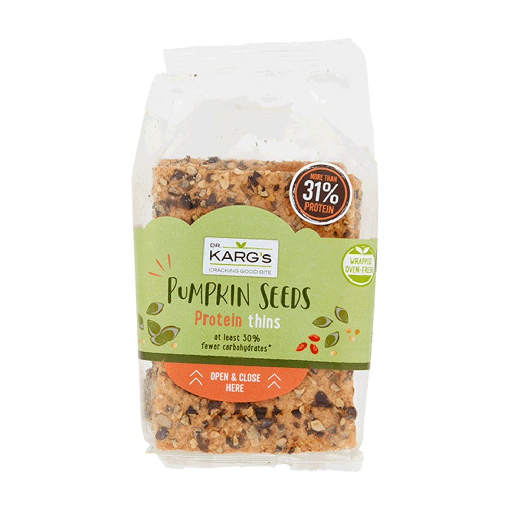 Organic Pumpkin Seeds Protein Thins Crispbread Karg 150g Organic Pumpkin Seeds Protein Thins Crispbread Karg 150g