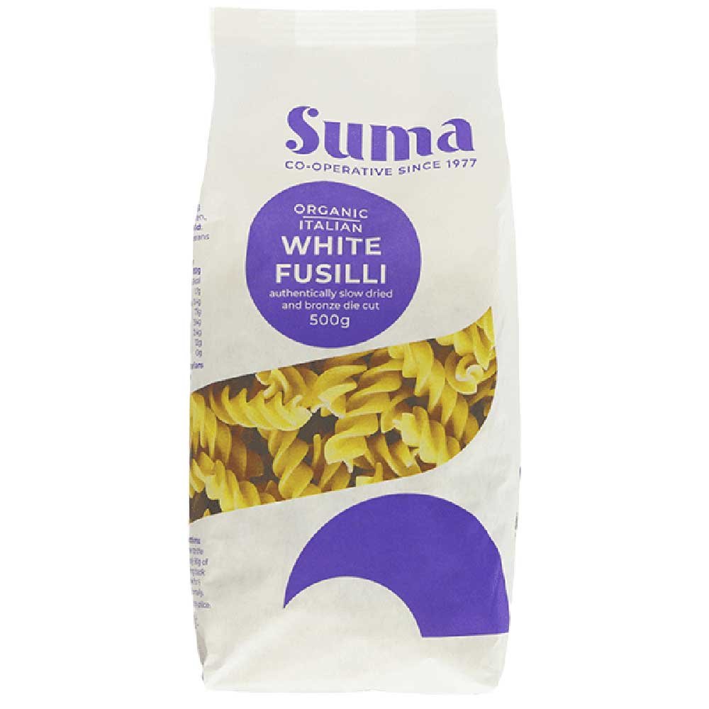 Organic White Fusilli - in paper Suma 500g
