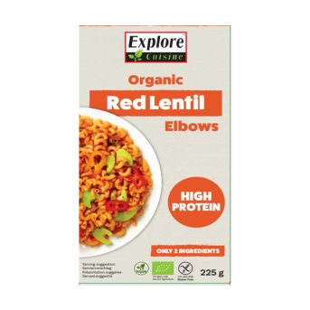 Organic Red Lentil Elbows Explore Cuisine 6x225g Organic Red Lentil Elbows Explore Cuisine 6x225g