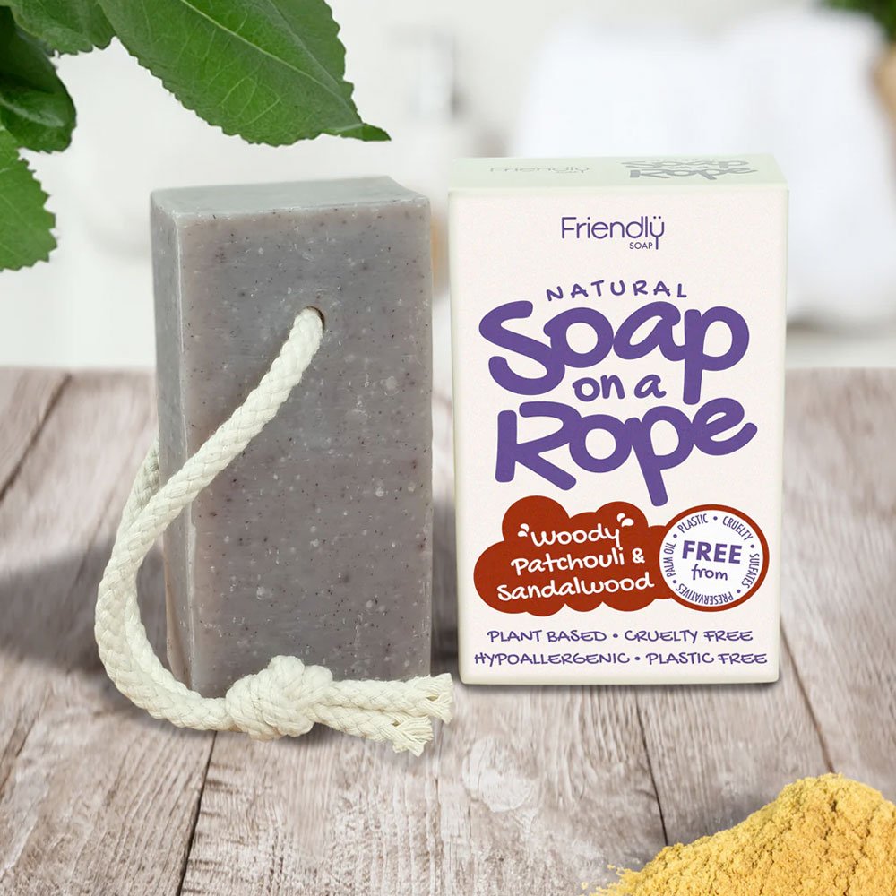 Patchouli & Sandalwood Soap on a Rope Friendly Soap 125g