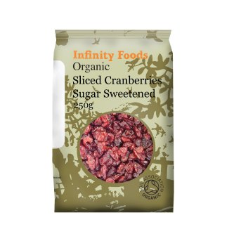 Organic Sliced Cranberries sugar sweetened