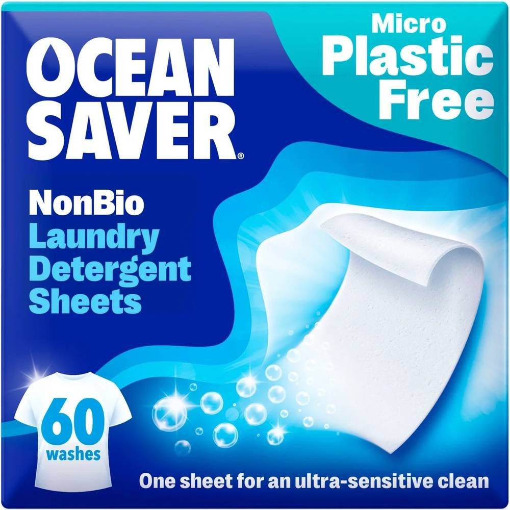 Non-Bio Laundry Detergent Sheets - 60 Pack Ocean Saver 10x60sheets Non-Bio Laundry Detergent Sheets - 60 Pack Ocean Saver 10x60sheets