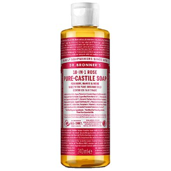 Organic Rose Liquid Soap (1/4 case) Dr. Bronner 240ml