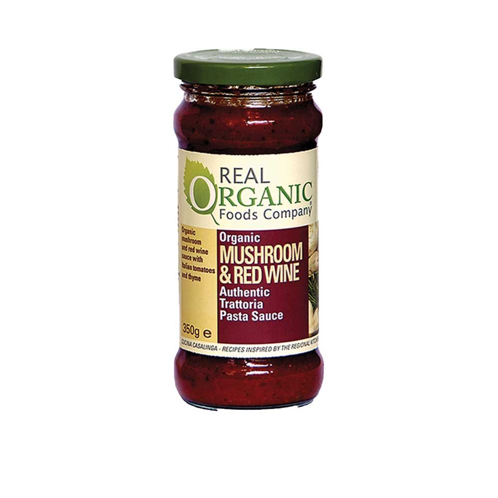 Organic Mushroom & Red Wine Pasta Sauce Real Organic 350g