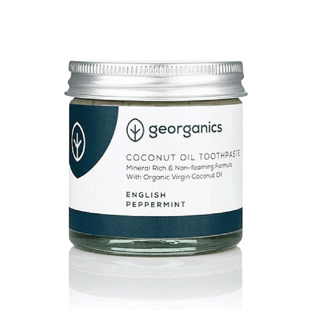 English Peppermint - Coconut Oil Toothpaste - jar Georganics English Peppermint - Coconut Oil Toothpaste - jar Georganics