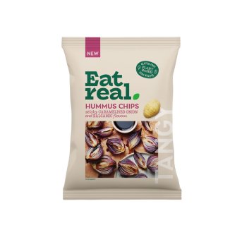 Caramelised Onion & Balsamic Vinegar Hummus Chips - large Eat Real 10x110g