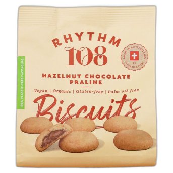 Organic Hazelnut Chocolate Praline Share Bag Rhythm 108 8x135g Organic Hazelnut Chocolate Praline Share Bag Rhythm 108 8x135g