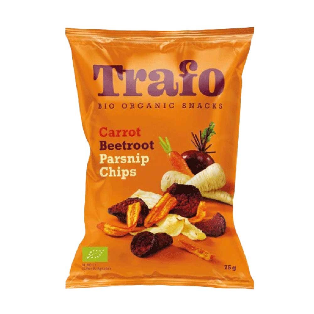 Organic Vegetable Crisps (carrot, parsnip, beetroot) Trafo 7