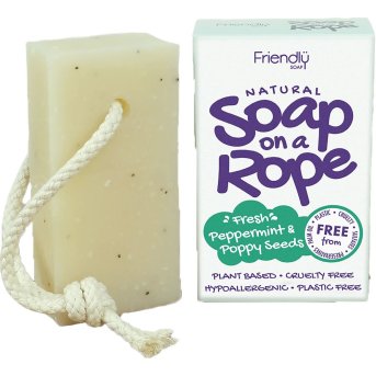 Peppermint & Poppyseeds Soap on a Rope Friendly Soap 6x125g Peppermint & Poppyseeds Soap on a Rope Friendly Soap 6x125g