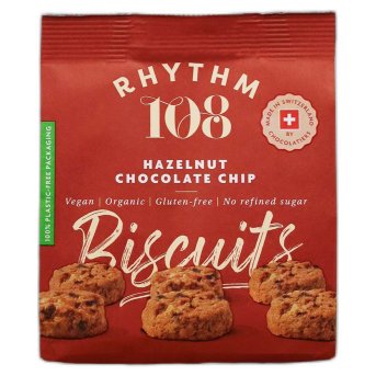Organic Hazelnut Chocolate Chip Share Bag Rhythm 108 8x135g Organic Hazelnut Chocolate Chip Share Bag Rhythm 108 8x135g