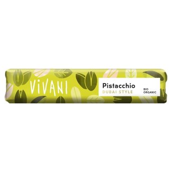 Organic Pistacchio Dubai Style Milk Chocolate Vivani 18x40g Organic Pistacchio Dubai Style Milk Chocolate Vivani 18x40g