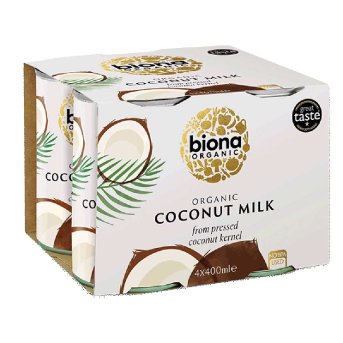 Organic Coconut Milk (17% fat) - 4 Pack Biona 4x400ml
