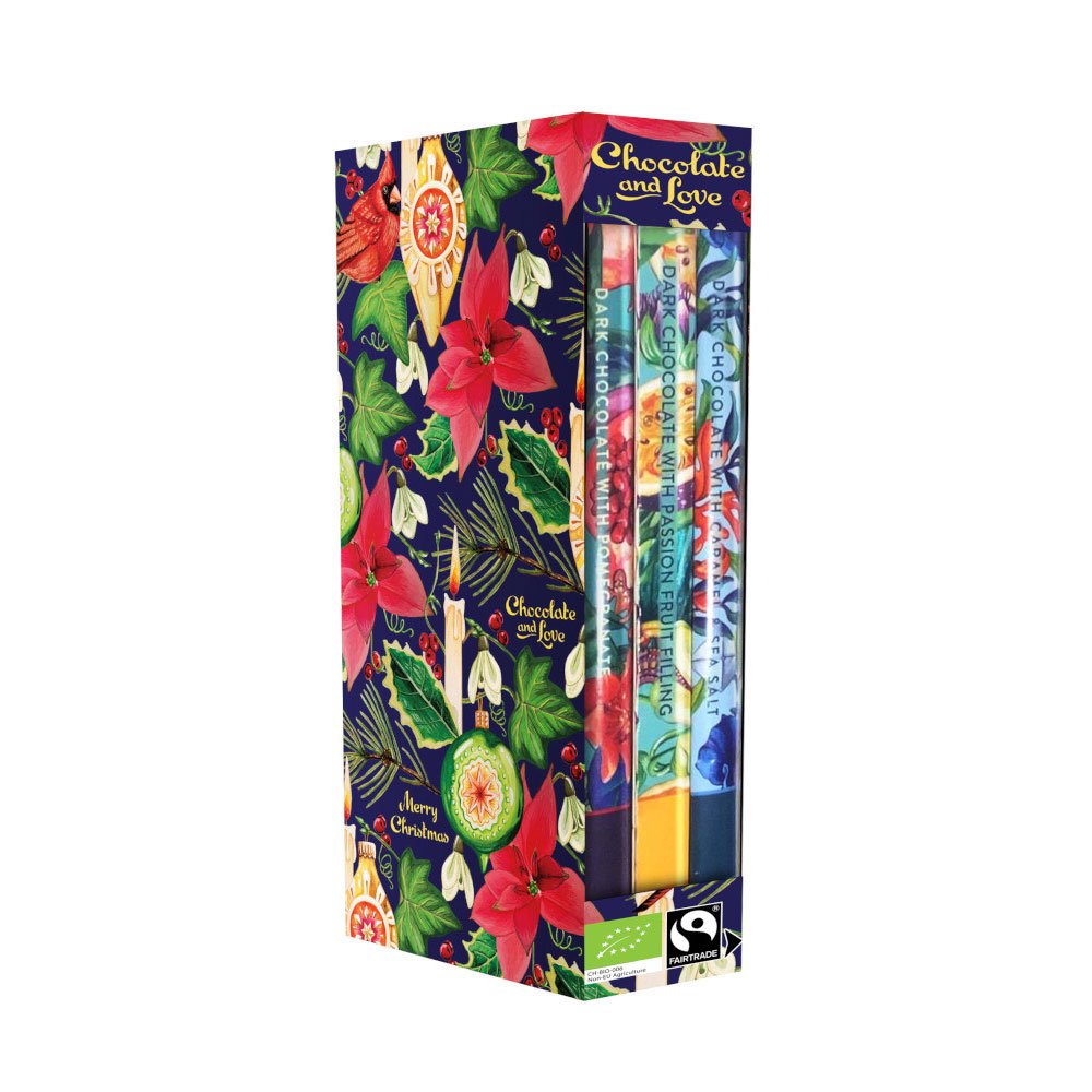 Organic Winter Wonderland Library Box - Milk & Dark Choc Cho